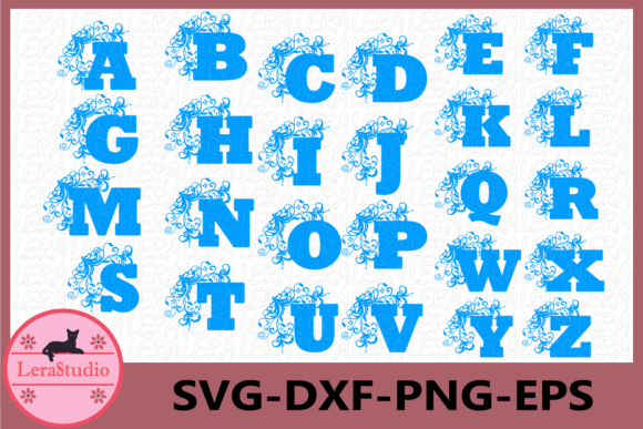 Alphabet Floral Letter Graphics for Creative Sellers