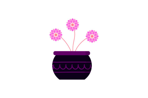 Botanical Floral Pot Graphics & Illustrations