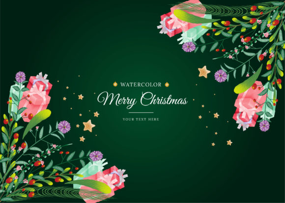Christmas Floral Background - A Versatile Graphic for Seasonal Design