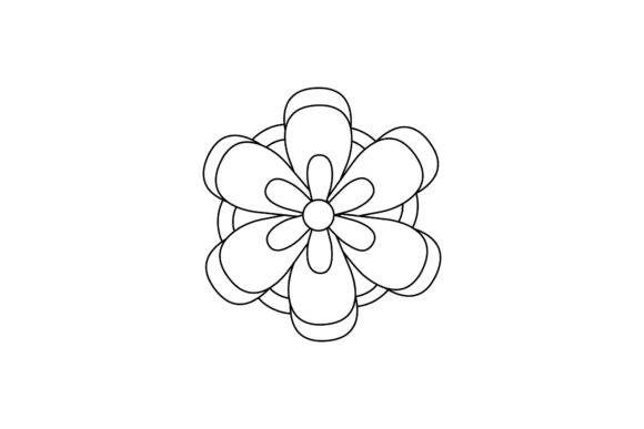 Floral Petals Botany Outline Graphics and Illustrations Review