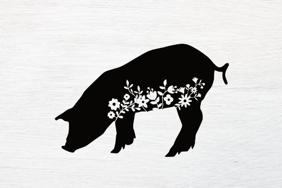 Floral Pig, Pig Svg, Pig Silhouette: A Graphic Design Asset Review