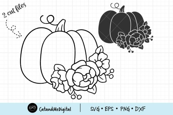 Floral Pupmkin Svg: A Fresh Graphics and Illustrations Asset for Publishers