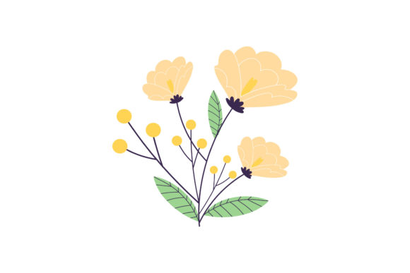 Floral Yellow Flower Vector Graphics for Handmade Creations