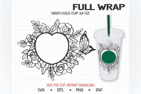 Heart Love Floral Design, Venti Cold Cup