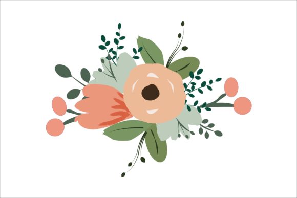 Leaf Floral Flowers Pattern Illustration for Branding and Packaging