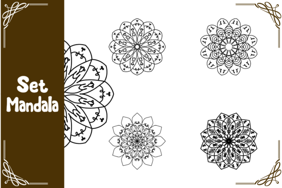 Mandala Element Floral Set Collection for Graphics and Illustrations