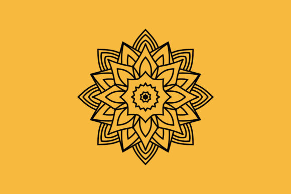 Mandala Floral Yoga Graphics for Branding and Illustrations