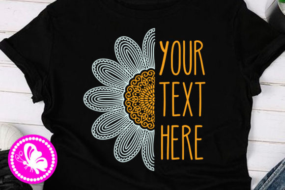 Mandala Half Chamomile Floral Decor - A Versatile Graphic Design Asset