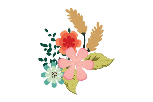 Red Floral Flower Pattern Illustration for Crafting and Graphics
