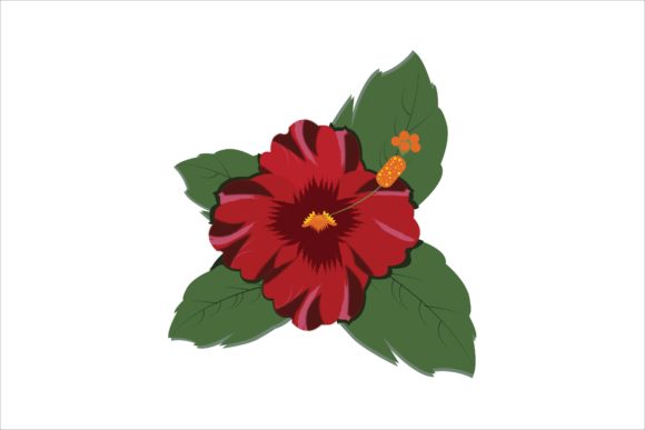 Red Rose Floral Flower Ornament Vector for Branding and Design