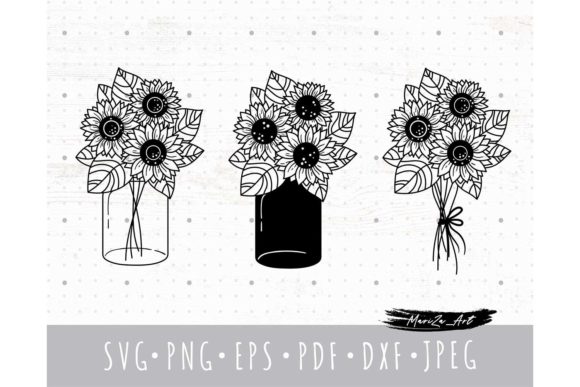 Sunflower SVG, Floral Mason Jar SVG Review