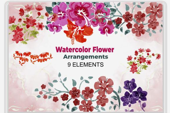Watercolor Floral Composition Clipart Review